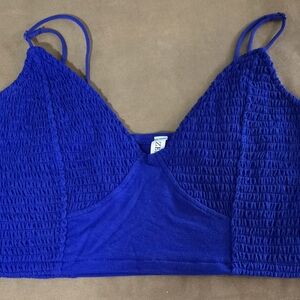 NWOT Zenana Outfitters Royal Blue Smocked Bralette